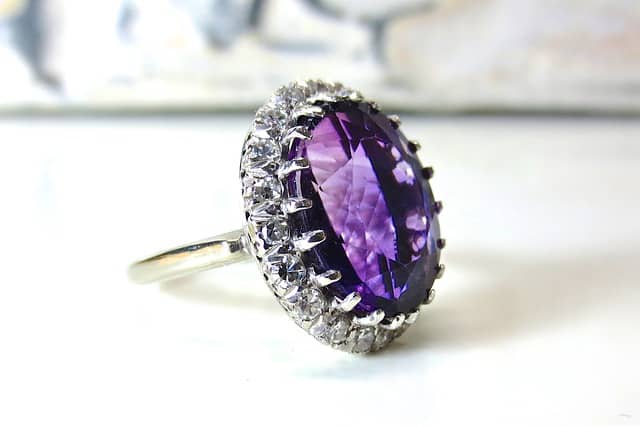 purple diamond ring heirloom in luxury homes las vegas